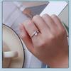 Ziyun S925 Silver Cat Open Ring with Pink Heart and Paw Print Design BSR316