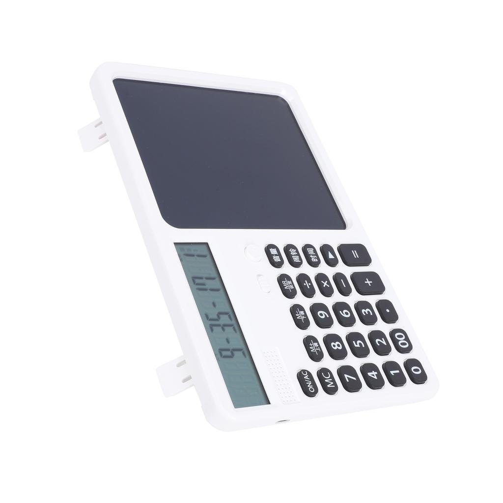 Multifunctional Talking Calculator Rechargeable 12 Digits Large Display Calculator with Notepad Big Sensitive Keys for School Business Work