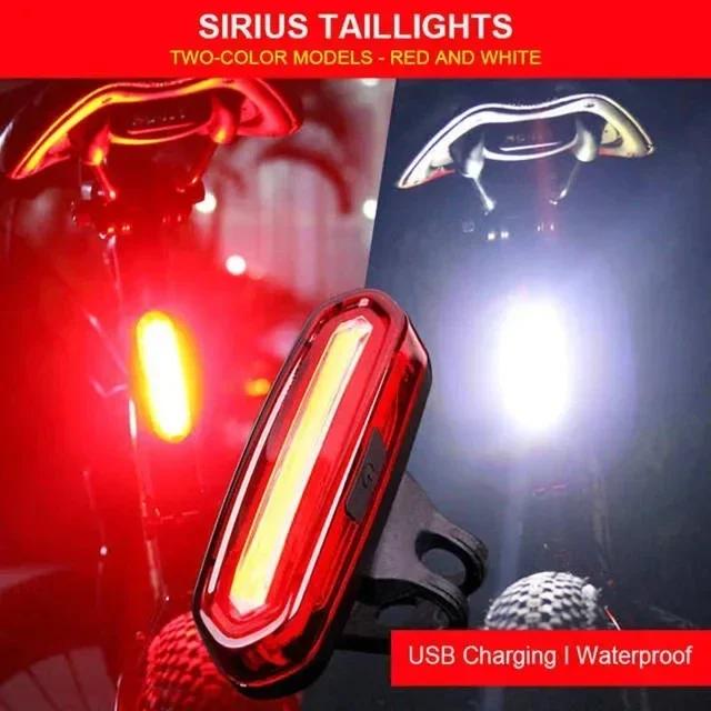 Luz traseira de bicicleta recarregável por USB, luzes traseiras LED vermelhas brilhantes, adequadas para qualquer bicicleta/capacete, fáceis de instalar para segurança no ciclismo