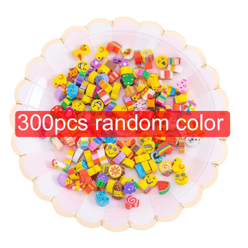 20~400pcs Mini Eraser Cartoon Fruit Animal Pattern Bulk Office Educational Supplies Student Stationery Classroom Prizes TMZ