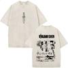 Anime Vinland Saga Thorfinn I Have No Enemies Vintage Washed T Shirt Mens Women Manga Casual Oversized Tshirts Male Streetwear