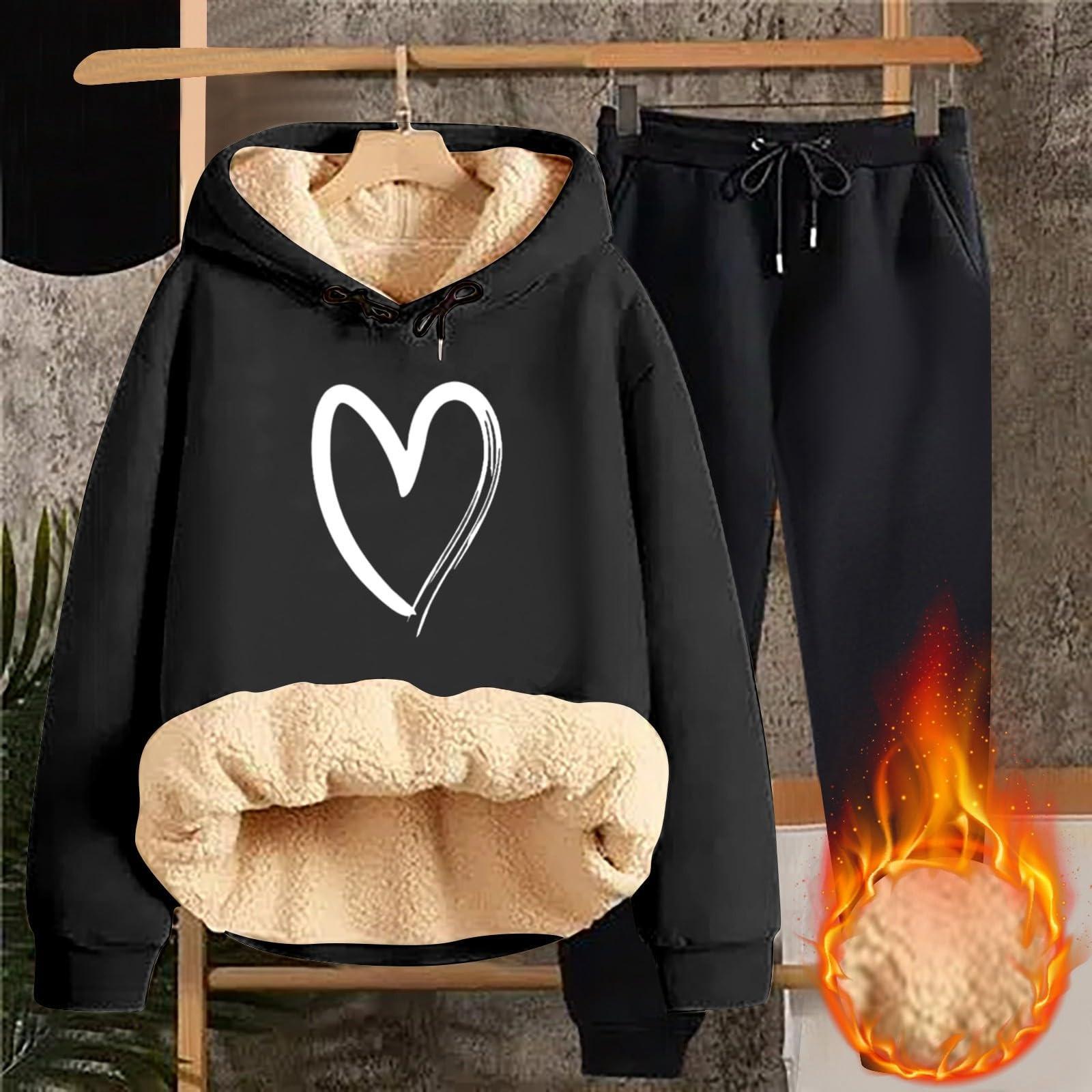 

Женская модная толстовка с капюшоном и принтом, повседневный комплект из двух предметов XXXXXL чёрный