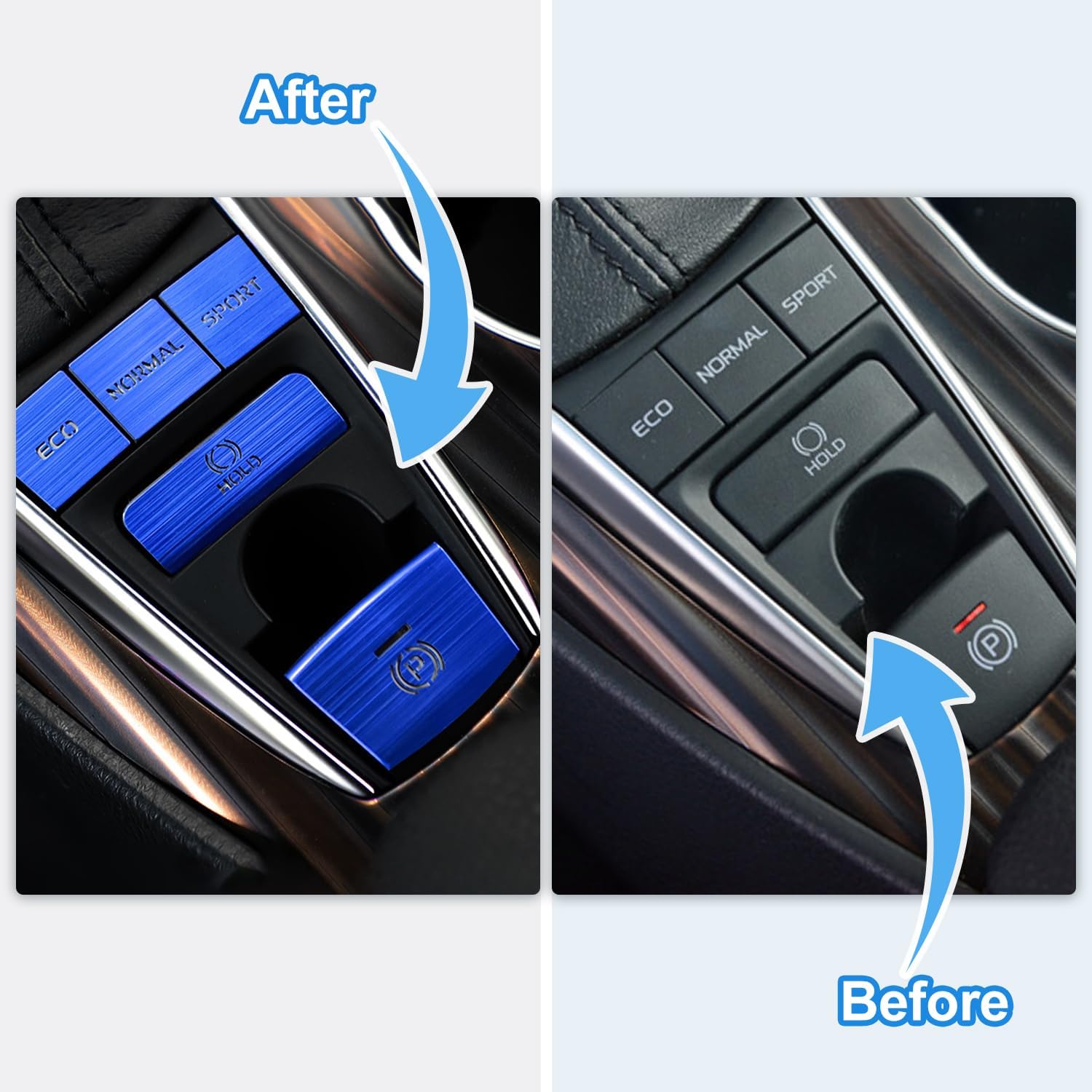 

Horry Gear Shift Panel Button Patch Suitable for 2018-2023 Toyota Camry Aluminum Alloy Sticker Center Console Protector Decorative Accessories 5PCS 2018-2023 Camry