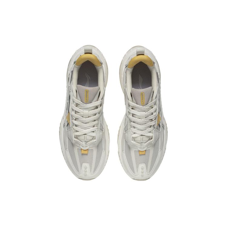 LiNing Chiikawa Rebound Cushioning, Slip Resistant, Abrasion Resistant Low Top Sports Casual Shoes Men's Oat Gray AGCS089-2
