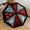 1pc Umbrella Corporation Themed Umbrella, 8-Rib Frame, Plastic Handle, Automatic Open Compact Travel Accessory, Lightweight -0730078