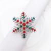 Napkin Tissue Rings Christmas Holder Table Decoration Xmas Metal Snowflake Reindeer Coconut Wedding Banquet Hotel Supplies 2024