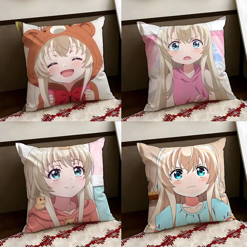Uchi no Maid ga UUzasugiru Cushion Cover Reversible Soft Durable Pillow Cover Home Car MultiScene Use for Daily Comfort