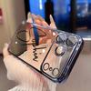Personalized  Name Personalized Plating Transparent TPU Phone Case for iPhone 17 16 15 14 13 Pro Max Plus Air DIY Gift