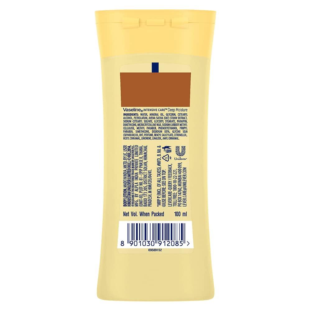Vaseline Intensive Care Deep Moisture Body Lotion 100 ml Pack of 2 Long-Lasting Hydrating Skin Care