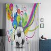 Abstract Wave With Football Sheer Curtains For Bedroom Living Room Tulle Curtains For Kitchen Window Voile Curtains