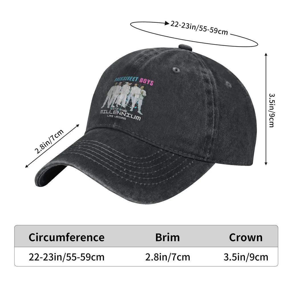 Backstreet Boys Millenniums Tour Baseball Cap for Men Women Distressed Denim Washed Snapback Hat Band Music Outdoor Gift Caps