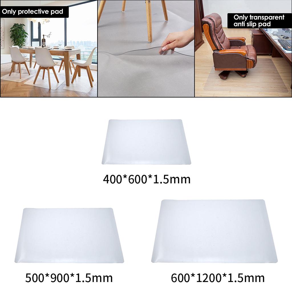 Office Mat for , PVC Transparent Low Pile Carpeted Mats for Computer Desk Without Curling