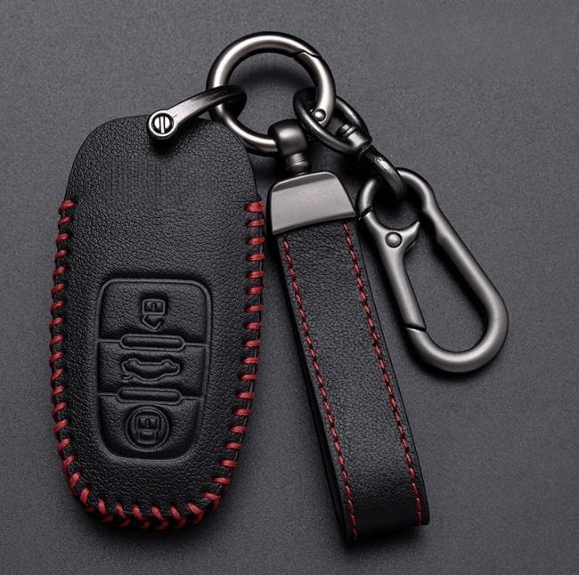 

Новый кожаный чехол-накладка для смарт-ключа с пультом управления для A1 A3 A4 A5 A6 A7 A8 Quattro Q3 Q5 Q7 2009-2015 Аксессуары чёрный