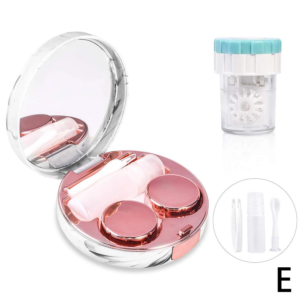 

1 шт. Футляр для контактних лінз Квадратний Дорожній Портативний Однотонний Контейнер-тримач для кришки лінз Коробка для зберігання та замочування Модні Аксесуари