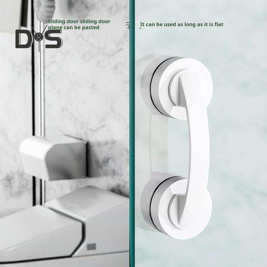 Glass Door Handle 10kg Load-capacity Secure Grip Simple Installation Universal Suction Cup Bathroom Sliding Door Handle