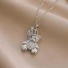 European & American Style Colored Zircon Bird & Butterfly Pendant Clavicle Necklace for Women