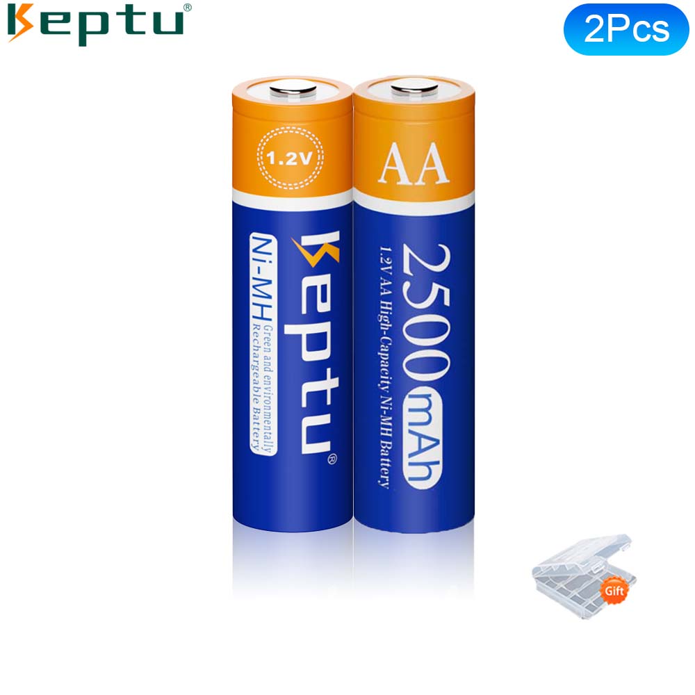Аккумуляторные батареи KEPTU 1,2 В AA 2500 мАч Ni-MH 100% оригинальная батарея высокой емкости AA для игрушек-камер KTV