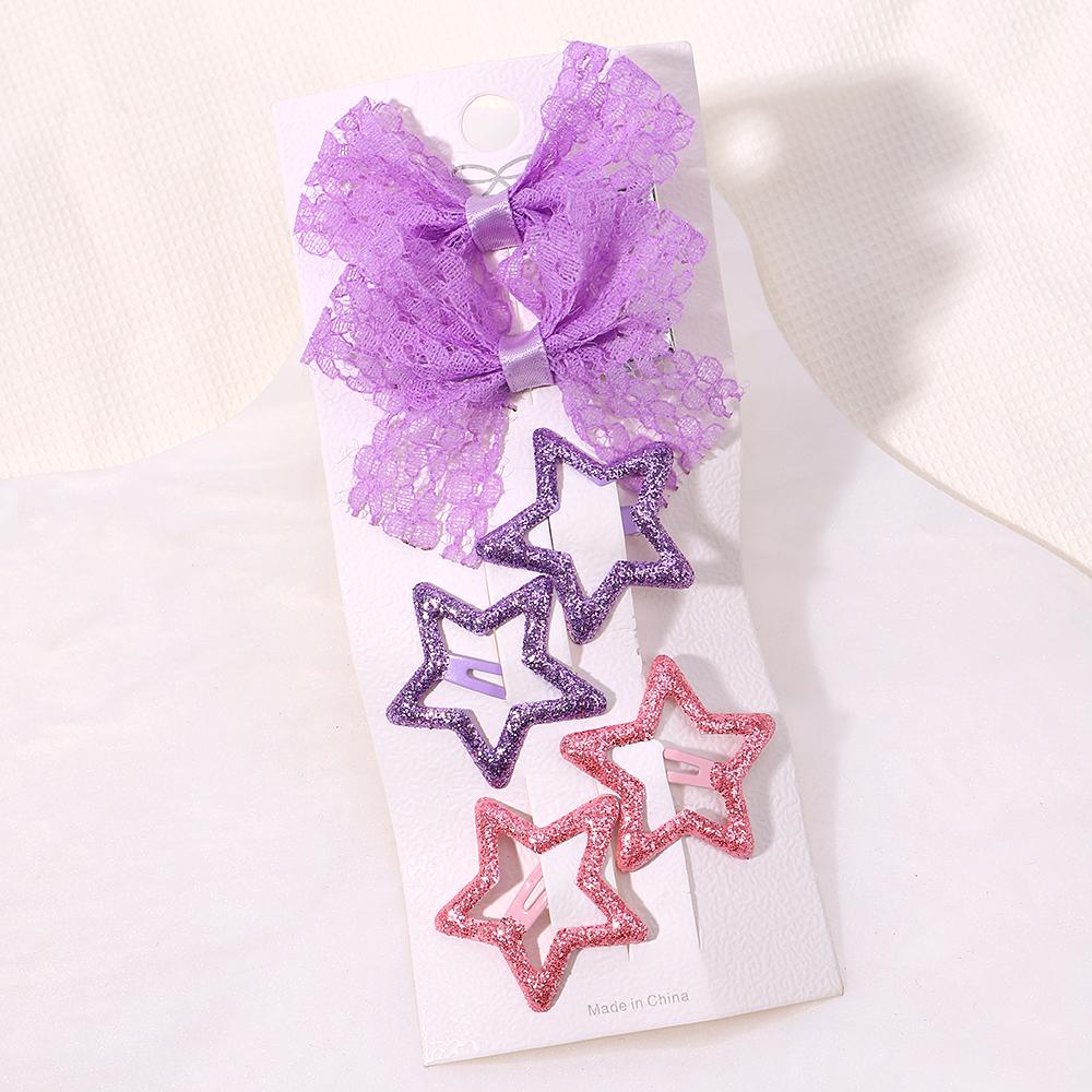 Kids Fresh Hair Clip Set Flower Printe Sweet Butterfly Hairpins Children BB Hair Bangs Clips Barrettes Girl Accessories Headwear