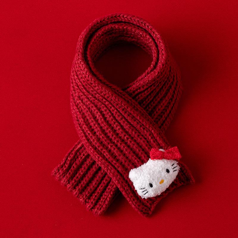 Newborn Baby Festive Scarf: Red Neck Warmer for Boys & Girls - Spring To Winter, First Birthday & New Year