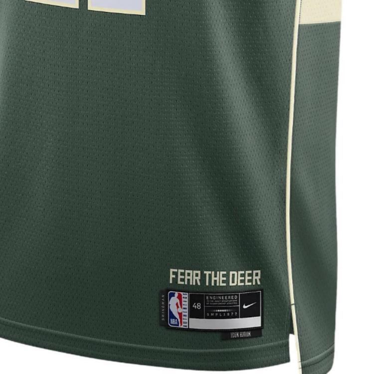 Nike NBA Team Print Jersey Vest SW Fan Edition 22-23 Season Limited Logo Milwaukee Bucks 21 Unisex Jerseys Green DN2012-324