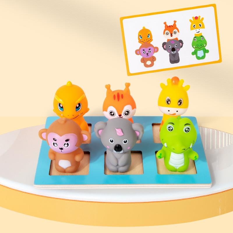 Little Animal Swap Game Adorable Animal Doll Spatial Awareness/Observation Development Toys Hand-Eye Coordination Training Gifts