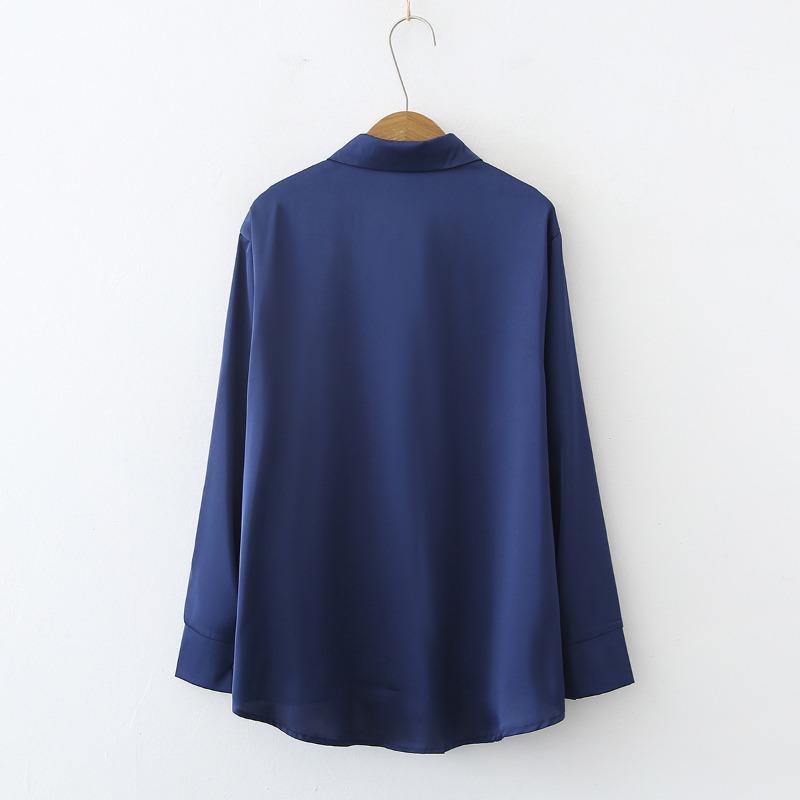 Satin Long Sleeved Women's Shirt with Style High-end Design Niche Professional Wear Commuting Slim Fit Top