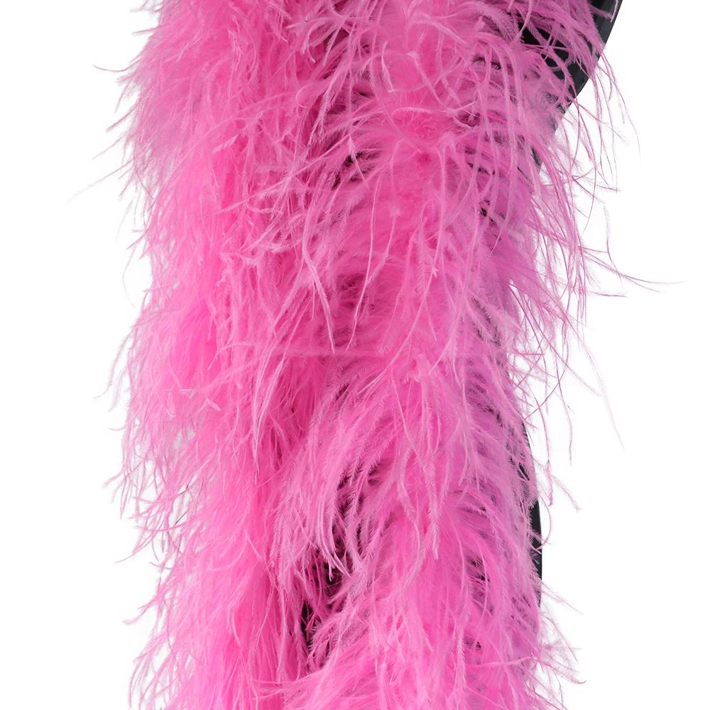 DIY 2 6 10 20 30ply Ostrich Feather Boa for Party/Costume/Shawl/Craft 50CM Ostrich Feathers Trim Costume Feather Top Dress Skirt