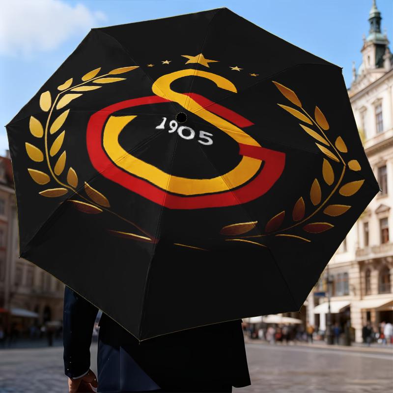 Galatasaray Crest Glory Umbrella Folding umbrella, automatic umbrella 8-Frame for Travel, camping Use Gift for Halloween Christmas