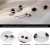 Black Zircon Diamond Stud Earrings with Four-Prong Set, S925 Silver Needle, Versatile Mini Rhinestone Jewelry for Women