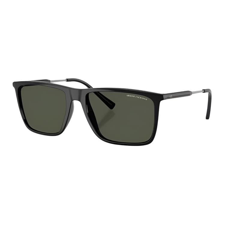 Armani Exchange Personalized Design Square Sunglasses Men sunglasses Black 0AX4160S-81582J 57,Black