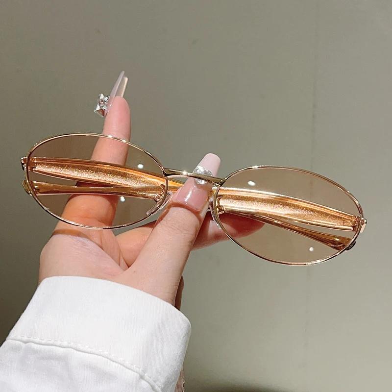 

Vintage Oval Sunglasses Women Fashion Outdoor Casual Shades Men New Trendy Eyeglasses Brand Design Decor Sun Glasses 1PC
