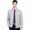 Middle-aged Men's Thin Jacket Spring and Autumn New Stand-up Collar Mulberry Silk Men's Tops Business Casual Dad Jacket
