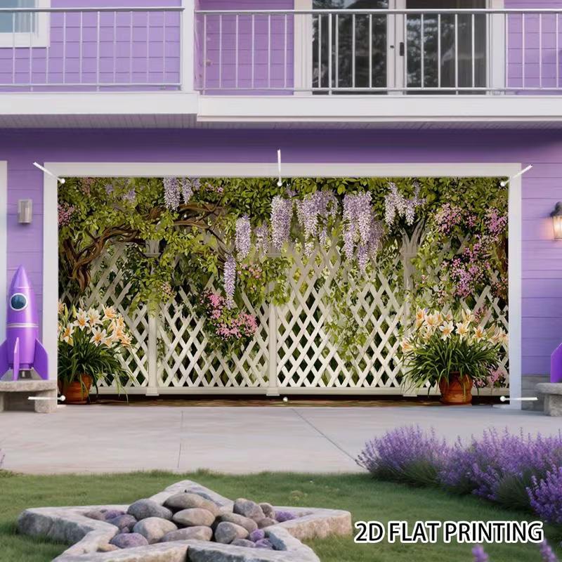 2D Häuschen Kletterpflanze Weißer Diamantzaun Gartendekoration