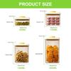 Space Saving Square Plastic Food Preservation Container Press Lock Vacuum Seal Technology for Coffee Snacks Storage