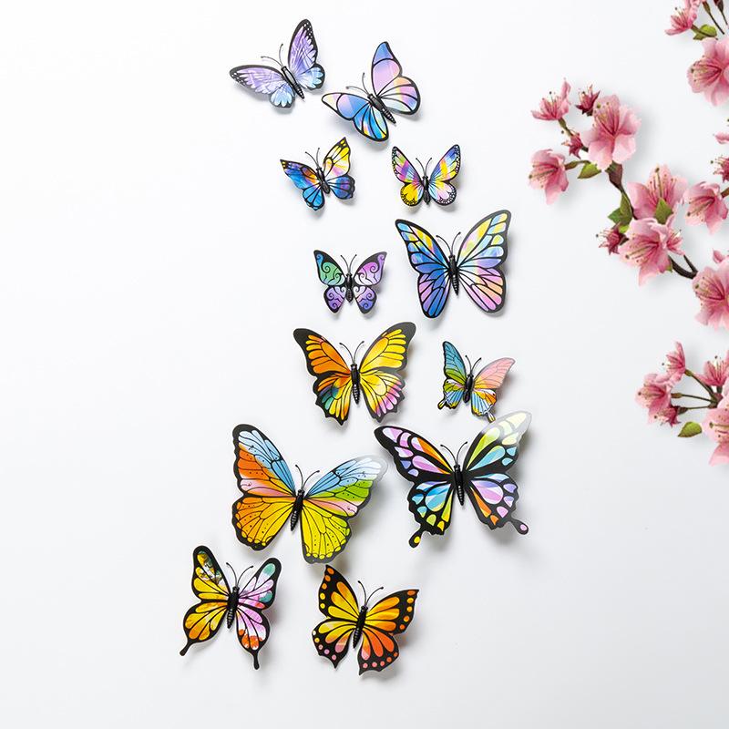 High-End 3D Butterfly Wall Stickers for Living Room & Bedroom Decor