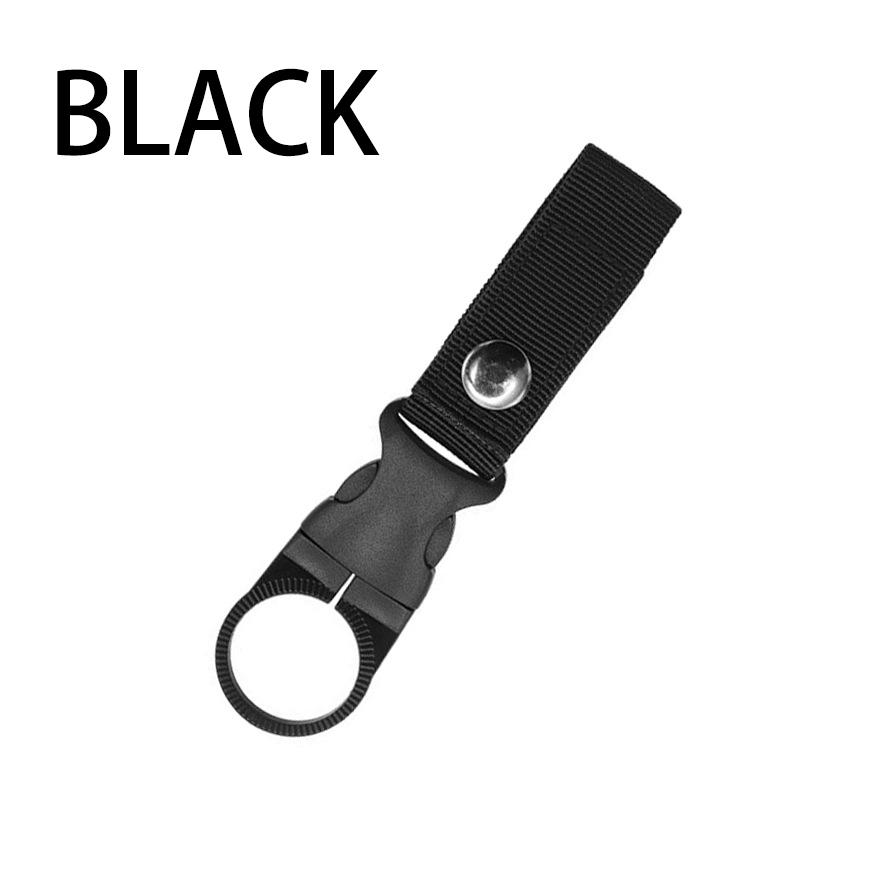 Tactical Nylon Water Bottle Holder — Webbing Strap with Multi-functional Carabiner — Portable Quick-Attach Water Bottle Clip