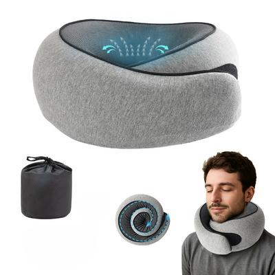 U-förmiges Memory-Foam-Kissen, geeignet für Büroschläfchen, Aufbewahrung, Autofahren, Reisen, Nackenstütze und Flugzeuggebrauch.