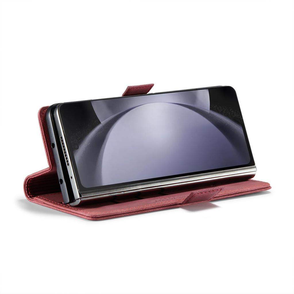 For Samsung Galaxy Z Fold5 5G Wallet Case AUTSPACE A01 Leather Stand Cover with RFID Blocking Card Holder