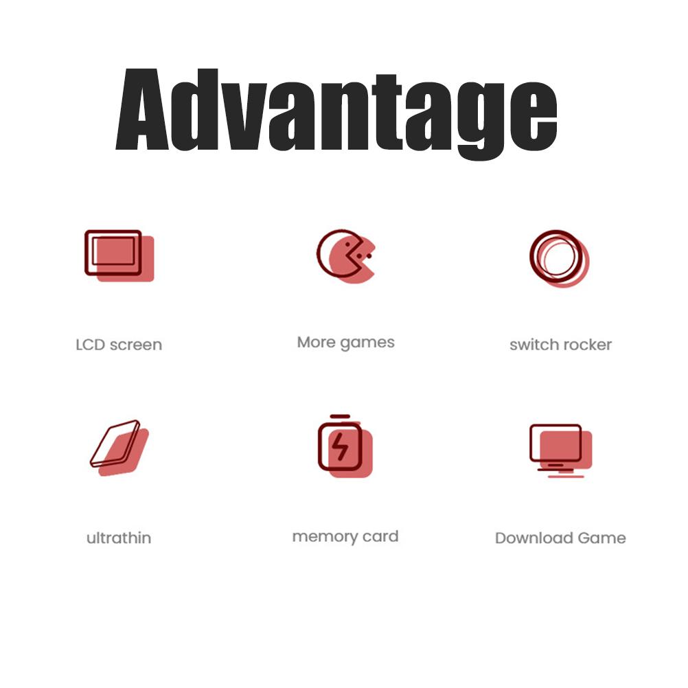 Retro Handheld Game Console Built In 620 Games Portable Color Screen Game Player for Travel Camping and Other Outdoor