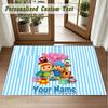 Crystal Velvet Square Rug Custom NamePocoyó Pattern Non Slip Home Floor Decor Rug