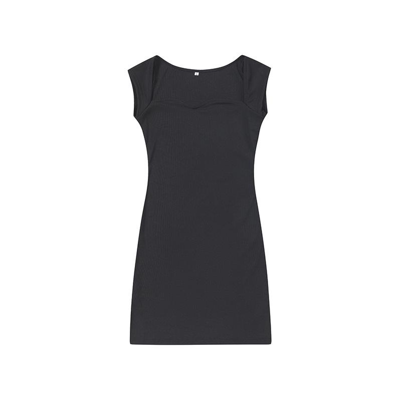 Spring European American Women's Sexy Sleeveless Bodycon Knit Dress