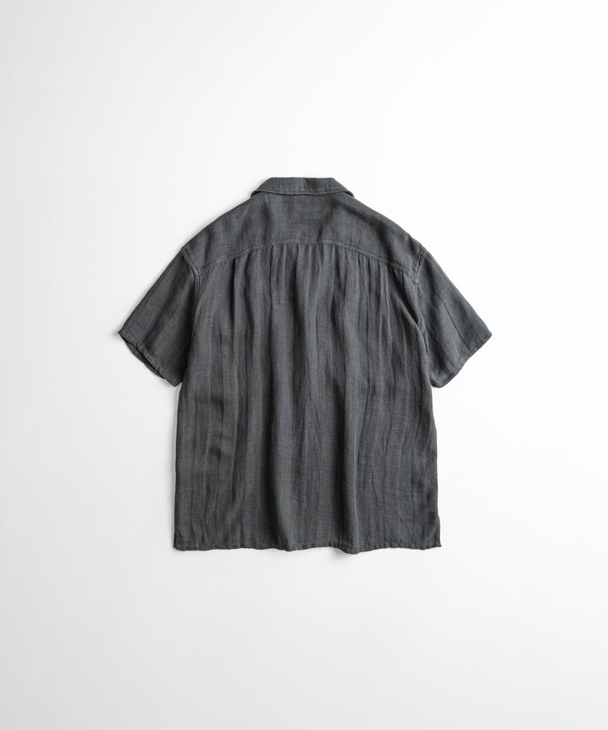 Bihebieo Dyed Hbt Linen M43 1/2 Shirts Anthracite