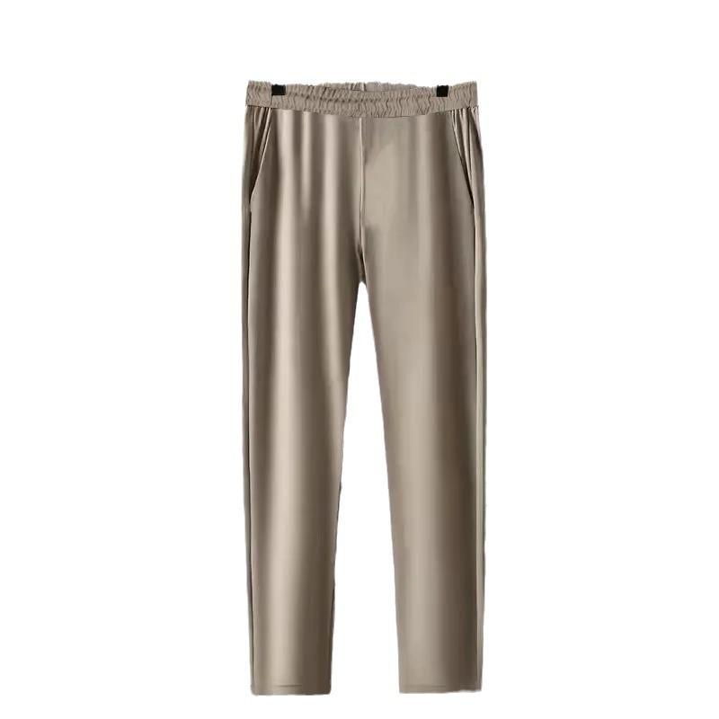 Summer Fashion Solid Color Comfortable Breathable Sports Suit Men's Business Leisure Loose Size Two-Piece Set