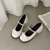 White French Round Head Light Mouth Thick High Heel Single Shoes Women's Summer 2025 New Versatile Skirt Heightening Mary Jane Shoes