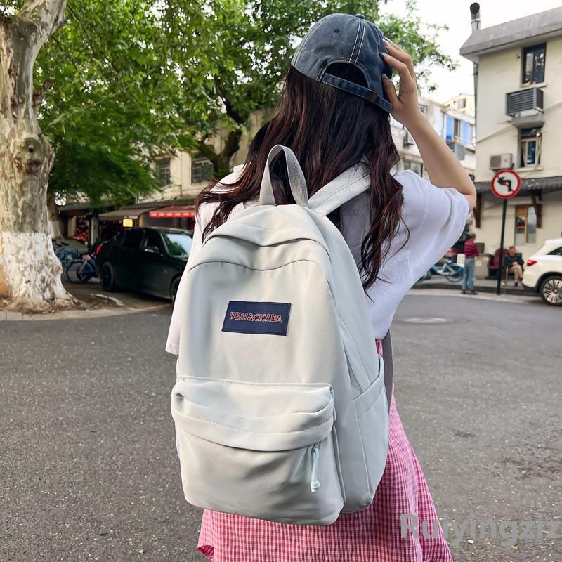 Skolväska Dam Junior High School Student Ryggsäck Herr College Student Datorryggsäck