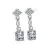 Heavy Industry Luxury Noble Square Tassel Earrings Feminine Style New Earrings Exaggerated Zircon Stage Earrings