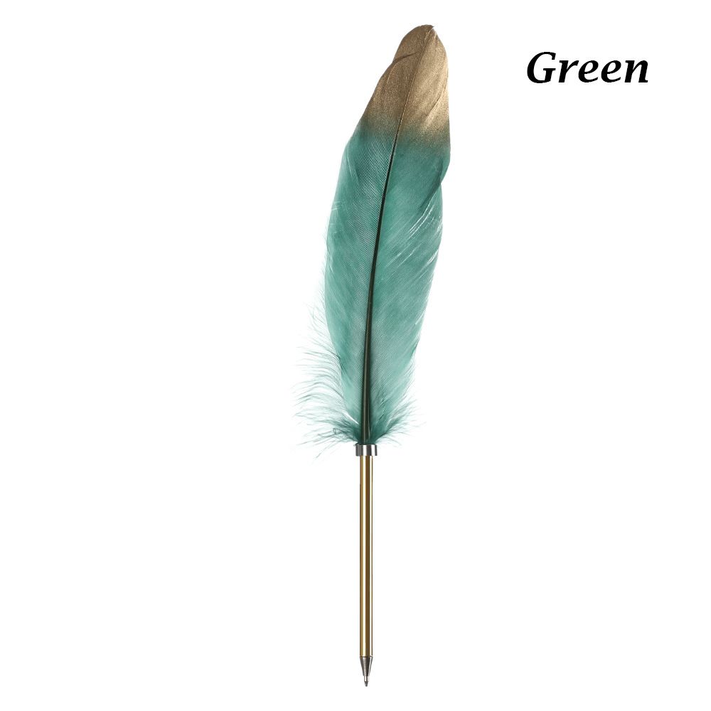 

1 шт школьные канцелярские принадлежности спрей золото гладкие шариковые ручки инструмент для письма перо ручка зелёный