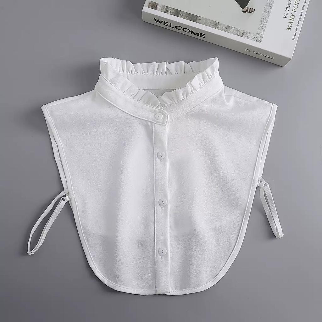 Fashion Half Shirt Style Fake Collar for Women Stand Detachable Collar Fake Girls Vintage Lace Ladies False Blouse Collar Decor