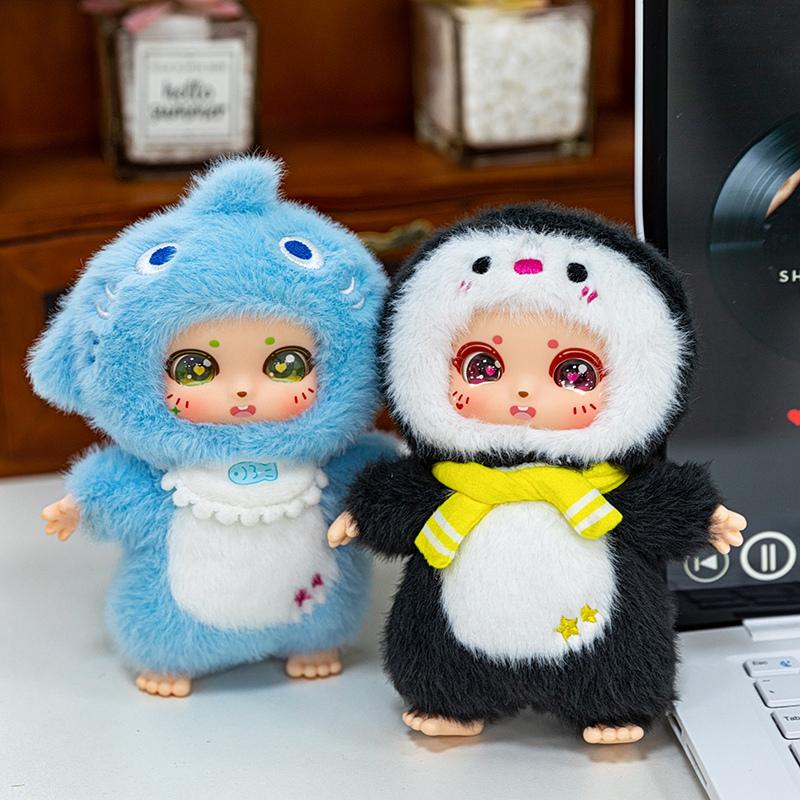 15cm Kawaii Cute Animals Vinyl Face Plush Playthings Dinosaurs Penguins Sharks Pendant Gift Idea ideal for Animal Enthusiasts Children Hang Bag