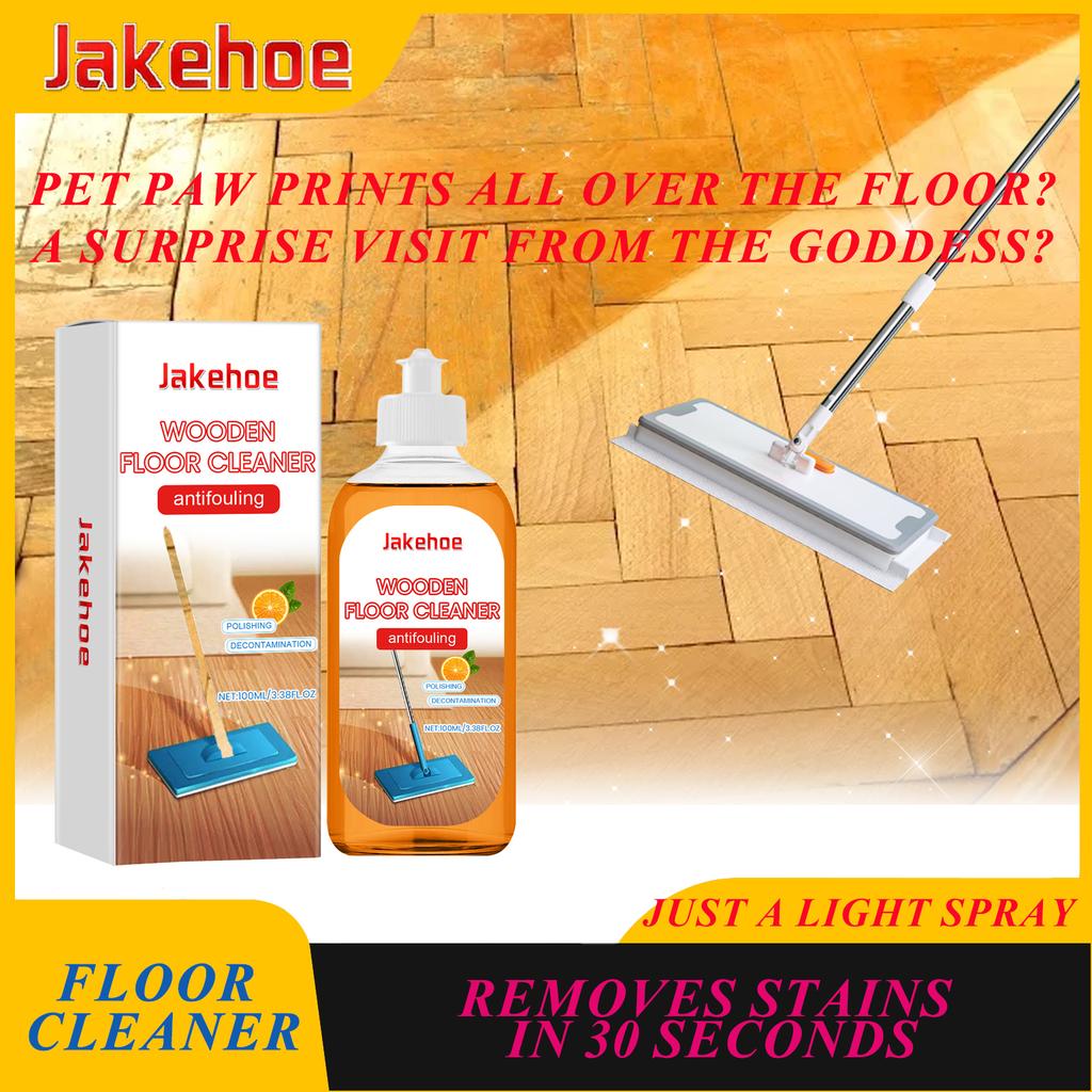 100ml Concentrated Wood Floor Cleaner Removes Stains Polish Shine Orange Scent Foam for Hardwood Laminate Tile Safe Quick Drying